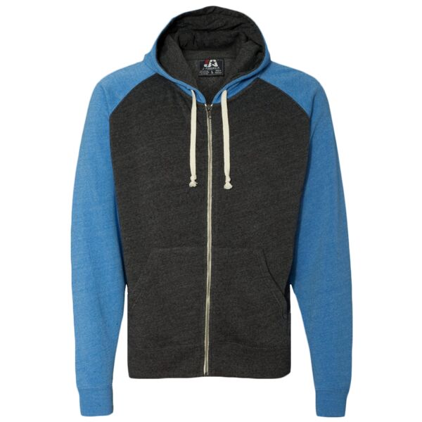Triblend Raglan Full-Zip Hooded Sweatshirt Thumbnail