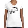 Women's Fine Jersey V-Neck Tee Thumbnail